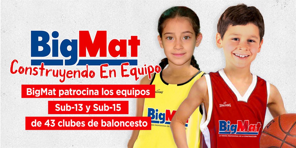 BigMat patrocinará la equipación de 43 equipos de baloncesto