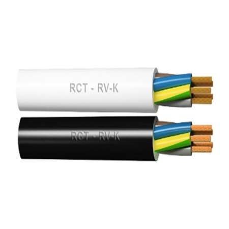 Rollo Cable Eléctrico de 100 m, PVC H05VV-F, Sección 3 x 1 mm2, Color  Blanco