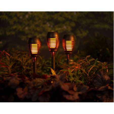 Luz Solar Led Jardin Exterior Luz Calida Decoracion X 2 Unid