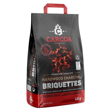 Carbón Vegetal Carcoa 3 Kg. Especial para Barbacoa y Grill. Rápido