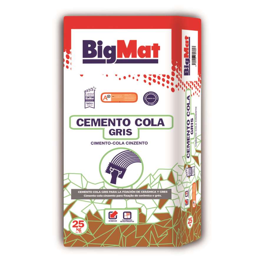 CEMENTO COLA BIGMAT GRIS (SACO 25 KG)