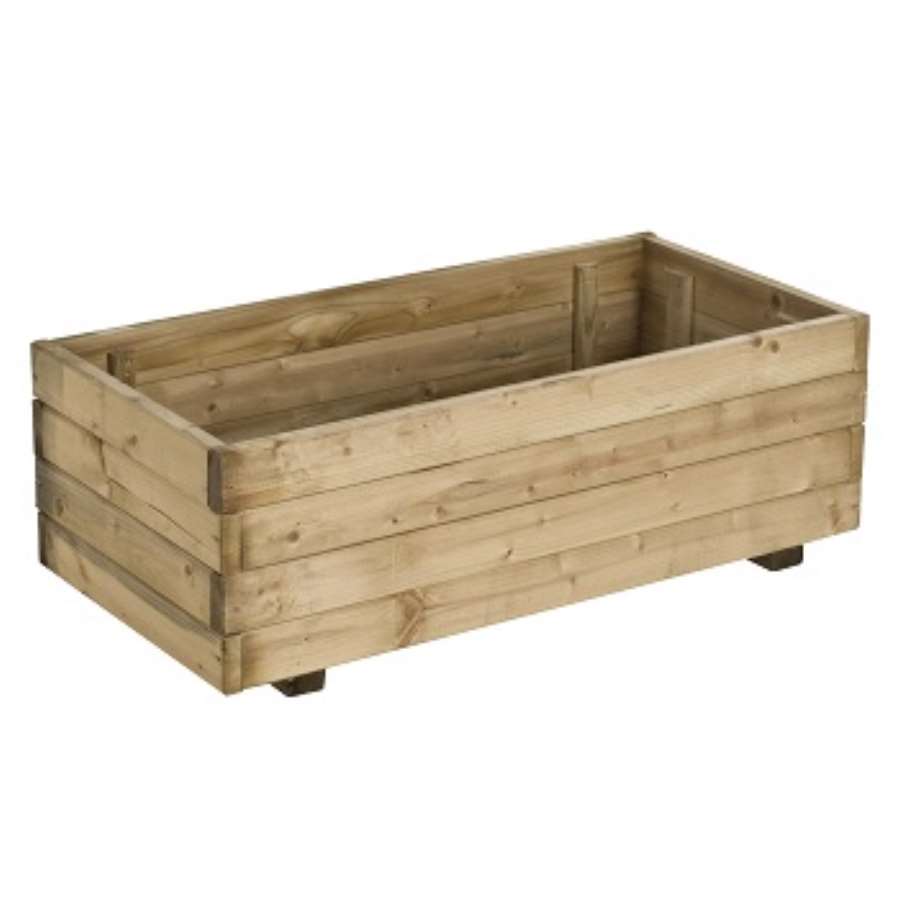 Imagen principal del productoJARDINERA RUSTICA RECTANGULAR 80X40XH.27 CM  63L