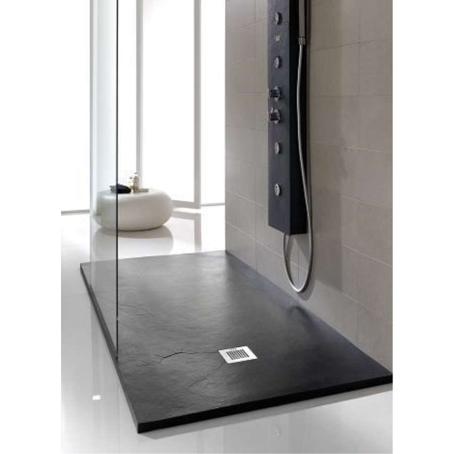 Imagen principal del productoplato ducha slate negro 80x120 habimat
