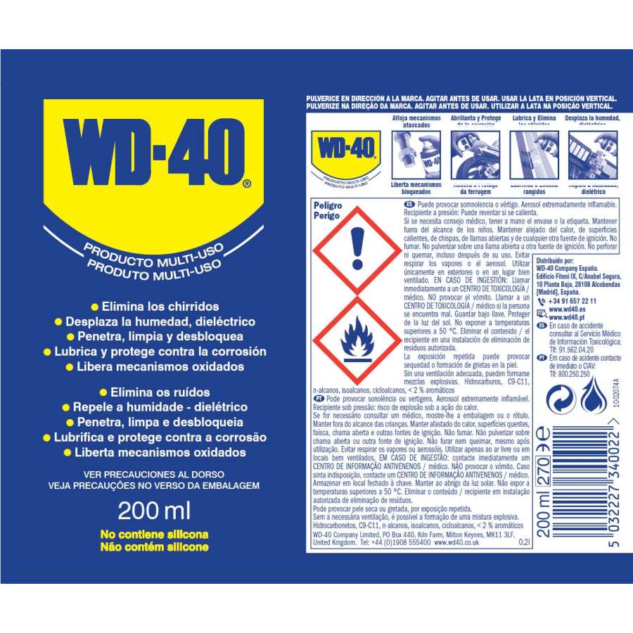 Multiusos WD-40 Spray 200 ml