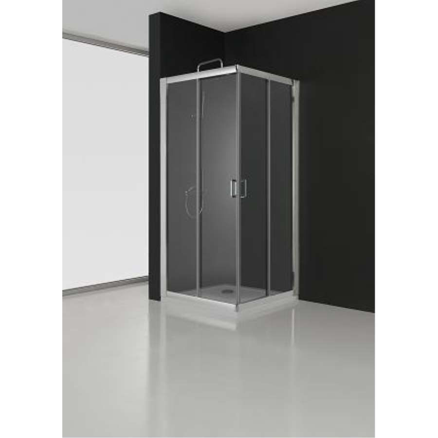 Imagen principal del productoMAMPARA VOGA HABIMAT 140X80X195 CROMO TRANS