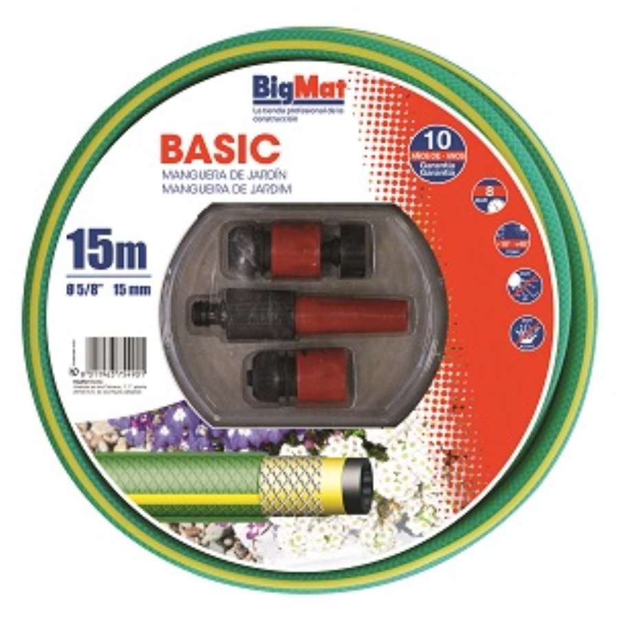 Imagen principal del productoKIT MANGUERA BIGMAT BASIC 15X15  8BAR (5/8")