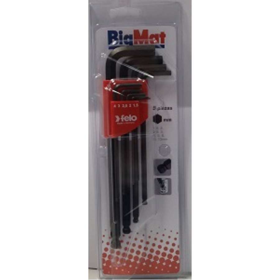 Imagen accesoria del productoJUEGO BIGMAT 9 LLAVES ALLENPUNTA BOLAS