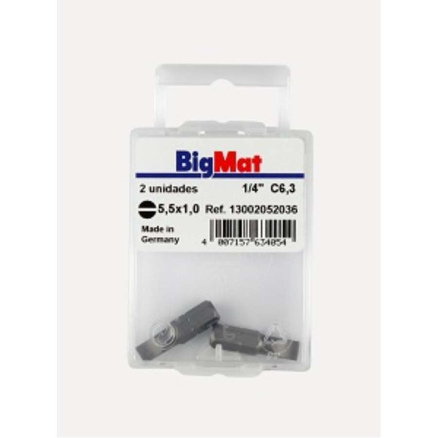 Imagen principal del producto**NULO**PUNTAS BIGMAT PLANAS 6,5X1,2X25MM 1/4"