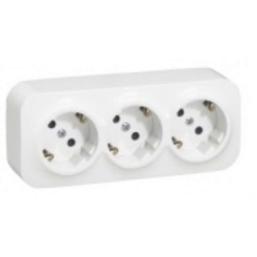 Imagen principal del productoFORIX IP21 BASE 2P+T TRIPLE BLANCO