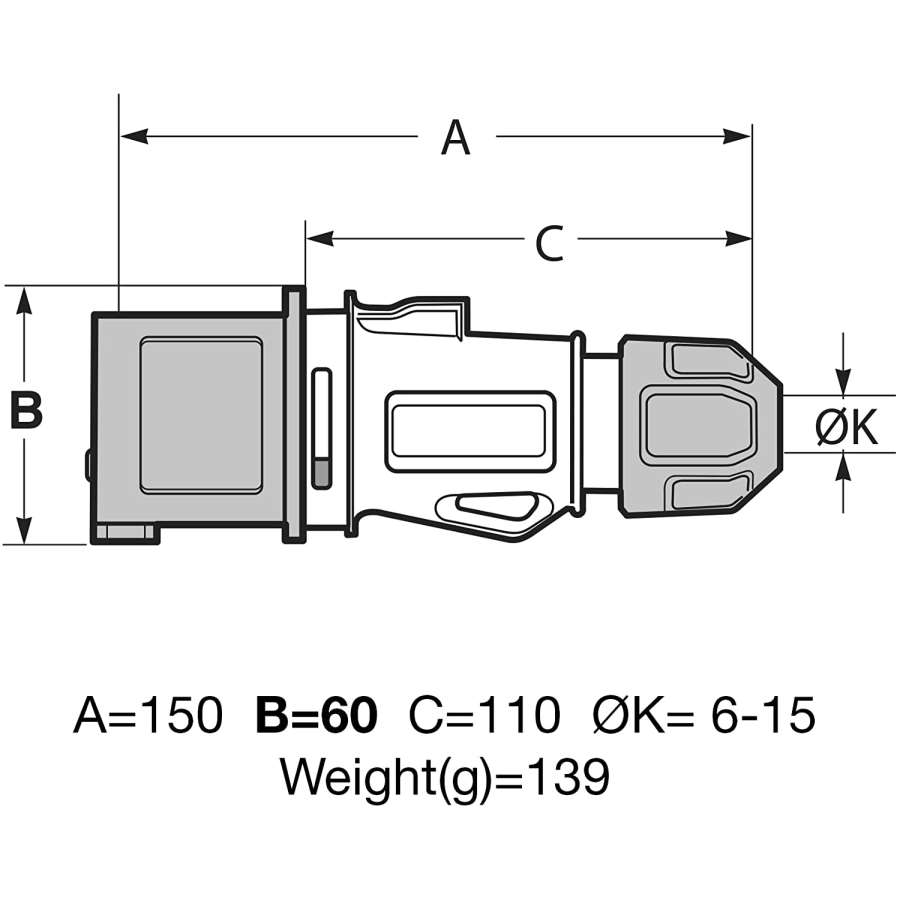 Imagen accesoria del productoCLAVIJA 3P+T 16A 380-415V IP-44