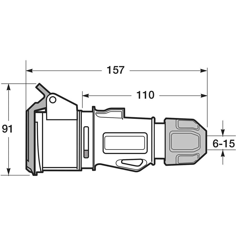 Imagen accesoria del productoBASE MÓVIL 3P+T 16A 380-415V IP-44