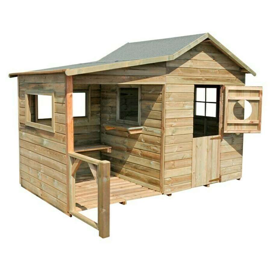 Imagen principal del productoCABAÑA INFANTIL HACIENDA CON PORCHE 243x181xH.175cm