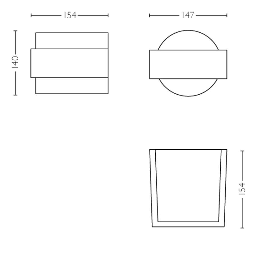 Imagen accesoria del productoAPLIQUE DE PARED GRAVEL INOX 1X9,5W 230V