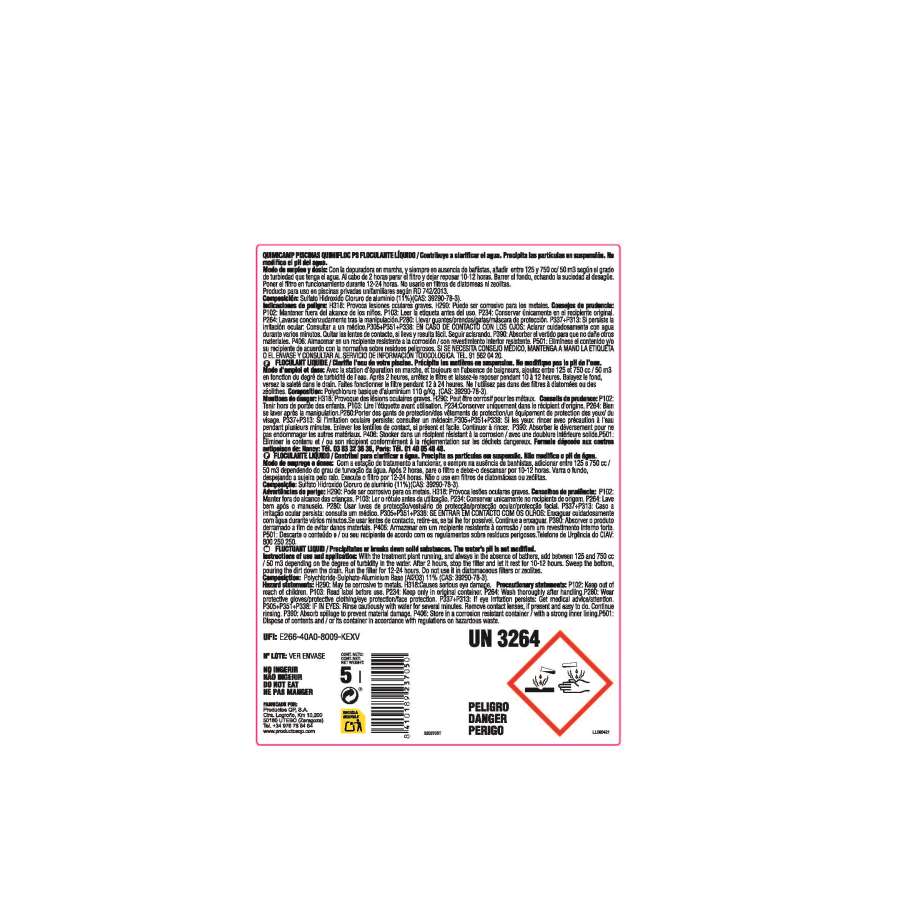 Imagen accesoria del productoQUIMIFLOC PS LIQUIDO 5KG