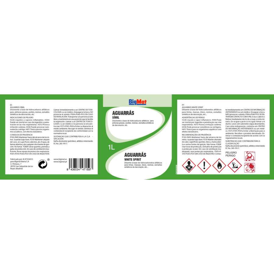 Imagen accesoria del productoAGUARRÁS SÍMIL BIGMAT 1L