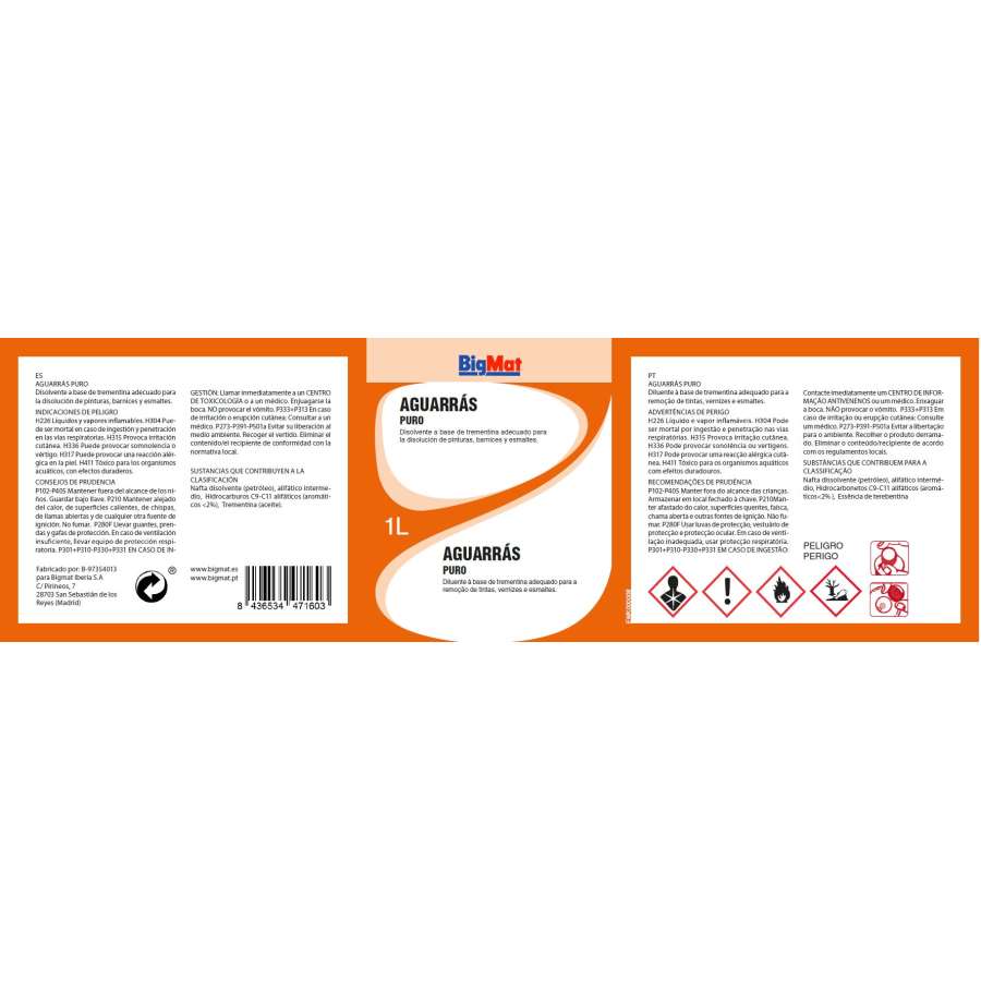 Imagen accesoria del productoAGUARRÁS PURO BIGMAT 1L