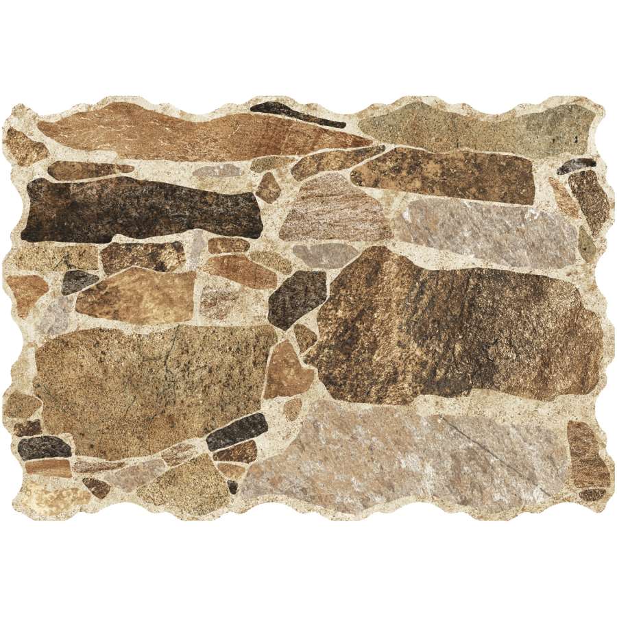 Imagen principal del productoREVESTIMIENTO CADAQUES PIEDRA MARRON 33X55