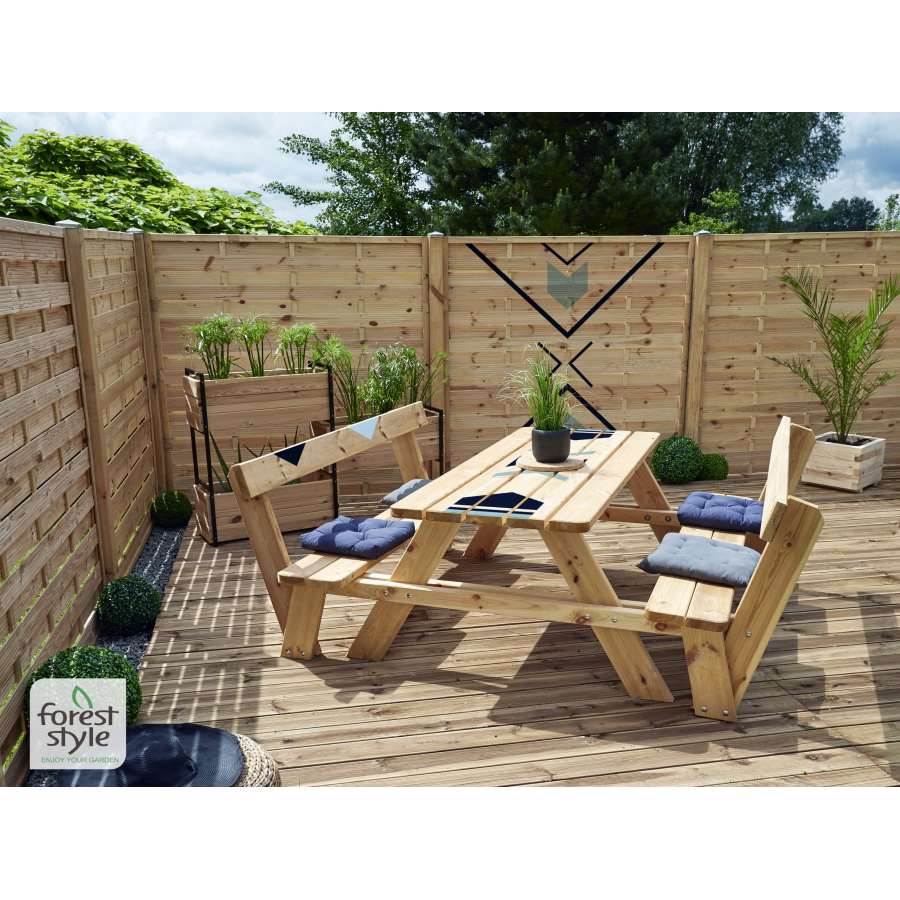 Imagen accesoria del productoMESA MELISSE 6PERSONAS 180X217X70CM(autocl.verde)