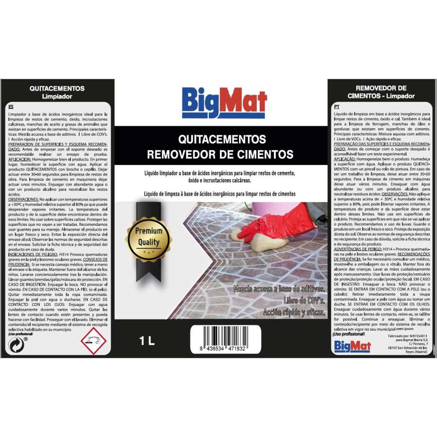 Imagen accesoria del productoQUITACEMENTOS BIGMAT PREMIUM 1L