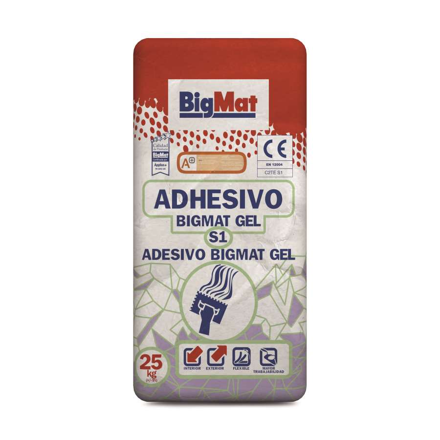 Imagem principal do produtoBIGMAT ADESIVO FLEXÍVEL GEL BRANCO 25 KG C2 TE S1