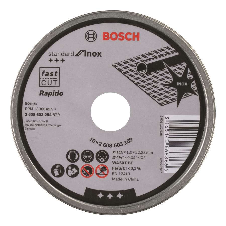 Imagen principal del productoDISCO CORTE ESTÁNDAR INOX 115X1mm