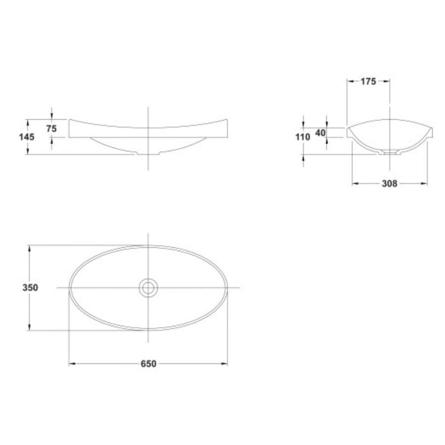 Imagen accesoria del productoLavabo de encimera klea bronce 65x35 cm.