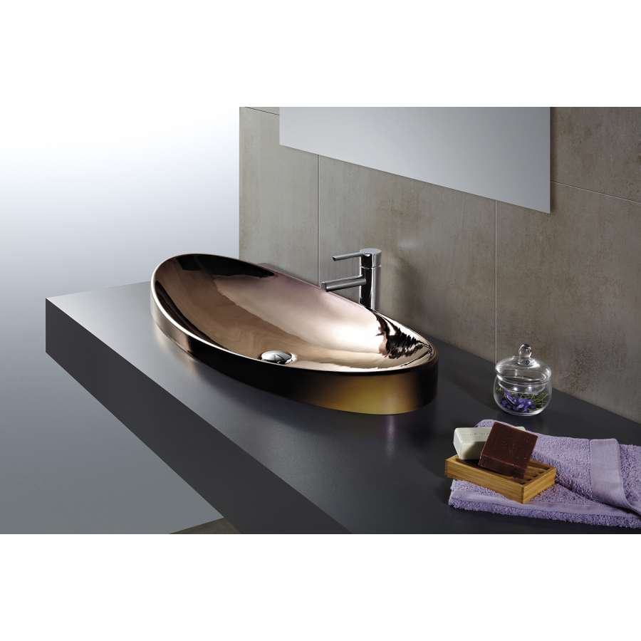 Imagen accesoria del productoLavabo de encimera klea bronce 65x35 cm.