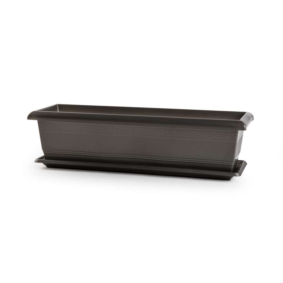 Imagen principal del productoJARDINERA + PLATO 60 CM ANTRACITA