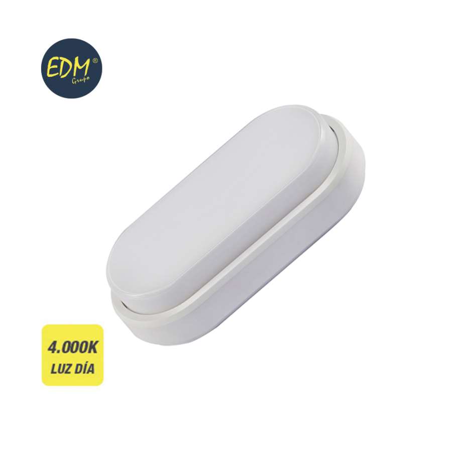 Imagen principal del productoAPLIQUE EXTERIOR LED OVAL BLANCO 18W