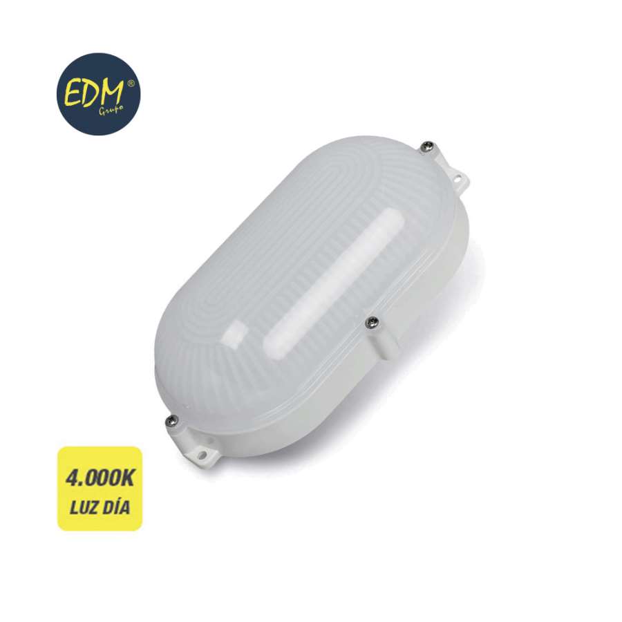 Imagen principal del productoAPLIQUE EXTERIOR LED OVAL BLANCO 9W IP65