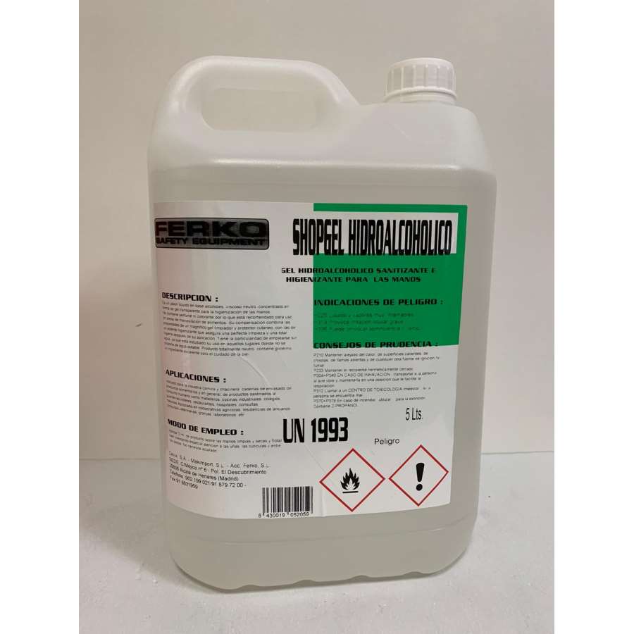 Imagen principal del producto***GEL HIDROALCOHÓLICO 5L