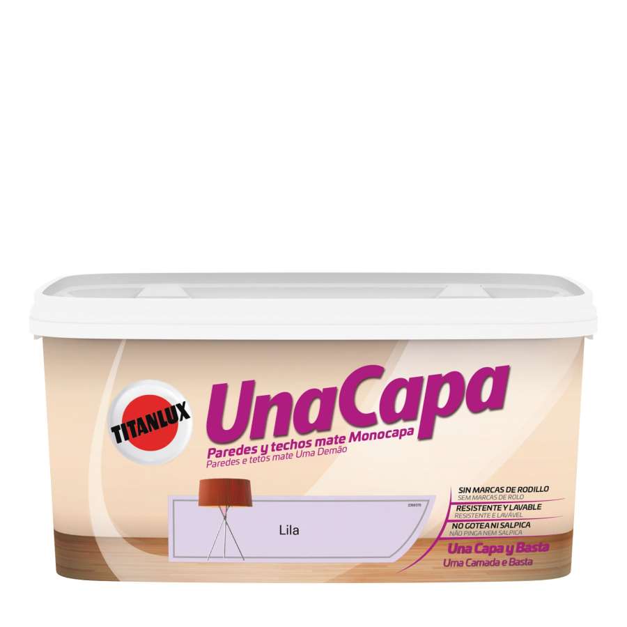 Imagen principal del productoPINTURA UNA CAPA TITANLUX LILA 4L