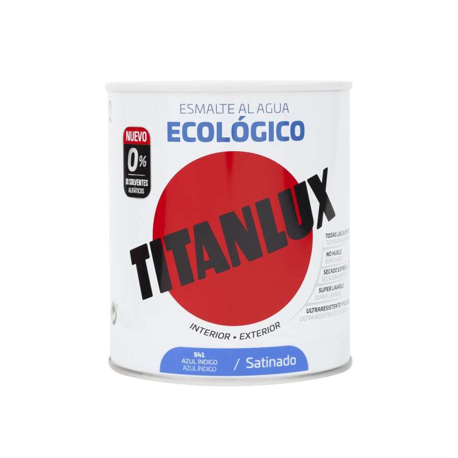 Imagen principal del productoESMALTE AL AGUA TITANLUX SATINADO AZUL ÍNDIGO  750ML