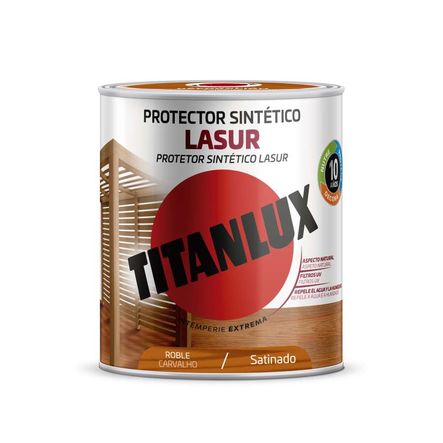 Imagen principal del productoPROTECTOR SINTÉTICO LASUR SATINADO ROBLE 750ML