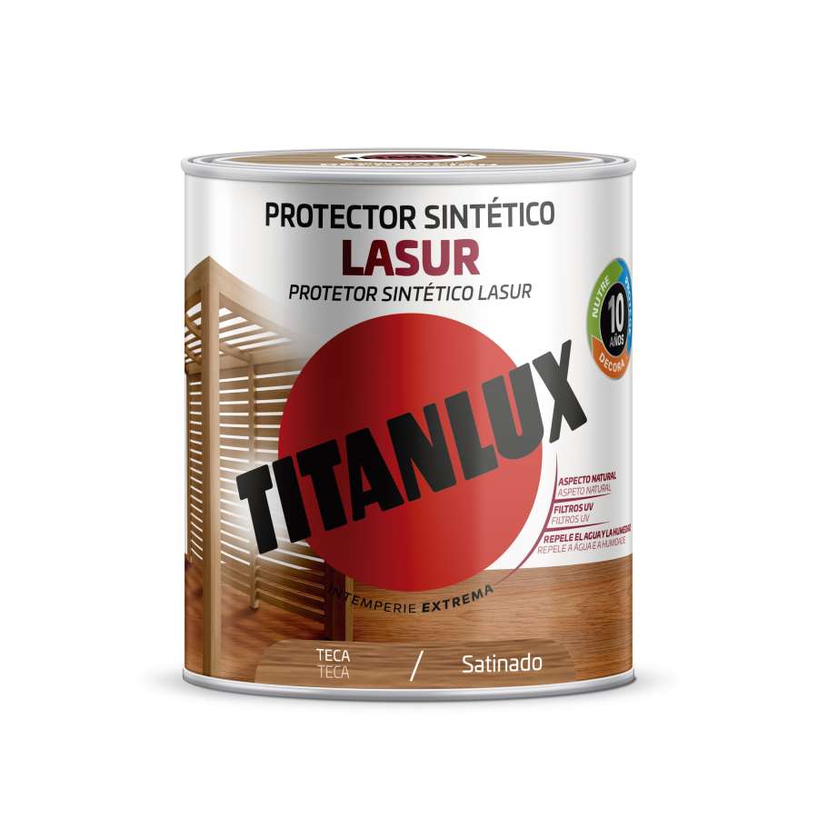 Imagen principal del productoPROTECTOR SINTÉTICO LASUR SATINADO TECA 750ML