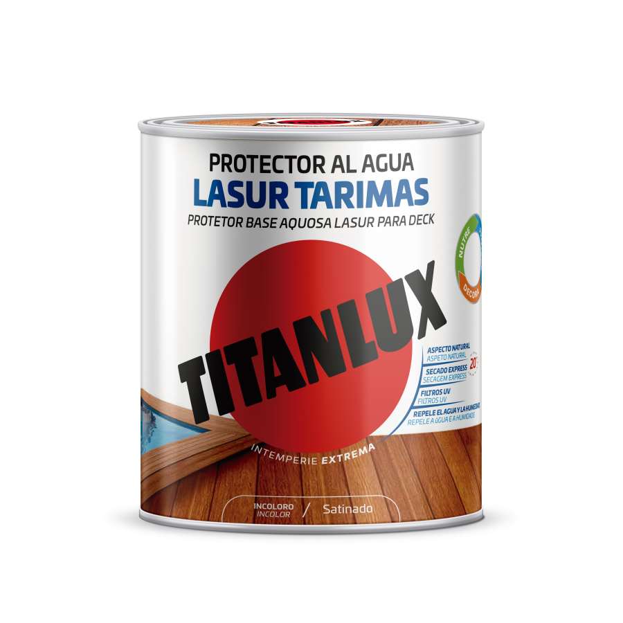 Imagen principal del productoPROTECTOR AL AGUA LASUR TARIMAS SATINADO 750ML