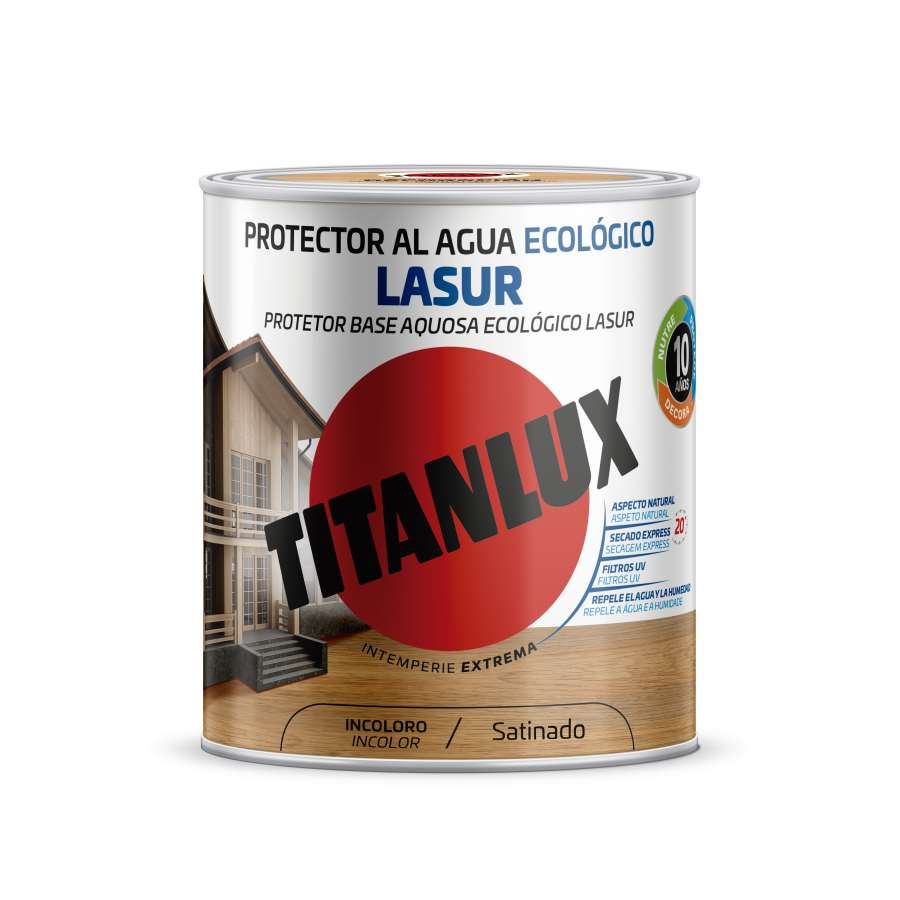 Imagen principal del productoPROTECTOR AL AGUA LASUR SATINADO INCOLORO 750ML