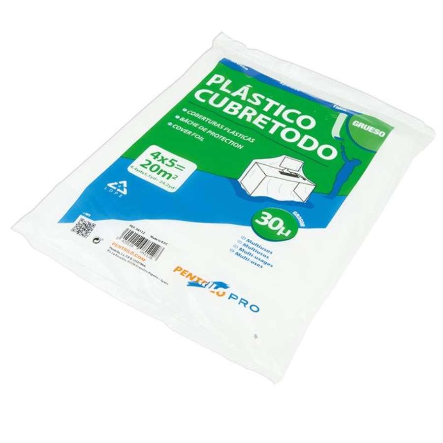 Plastico Cubretodo Protector LPDE 4 x 5 Metros Grueso
