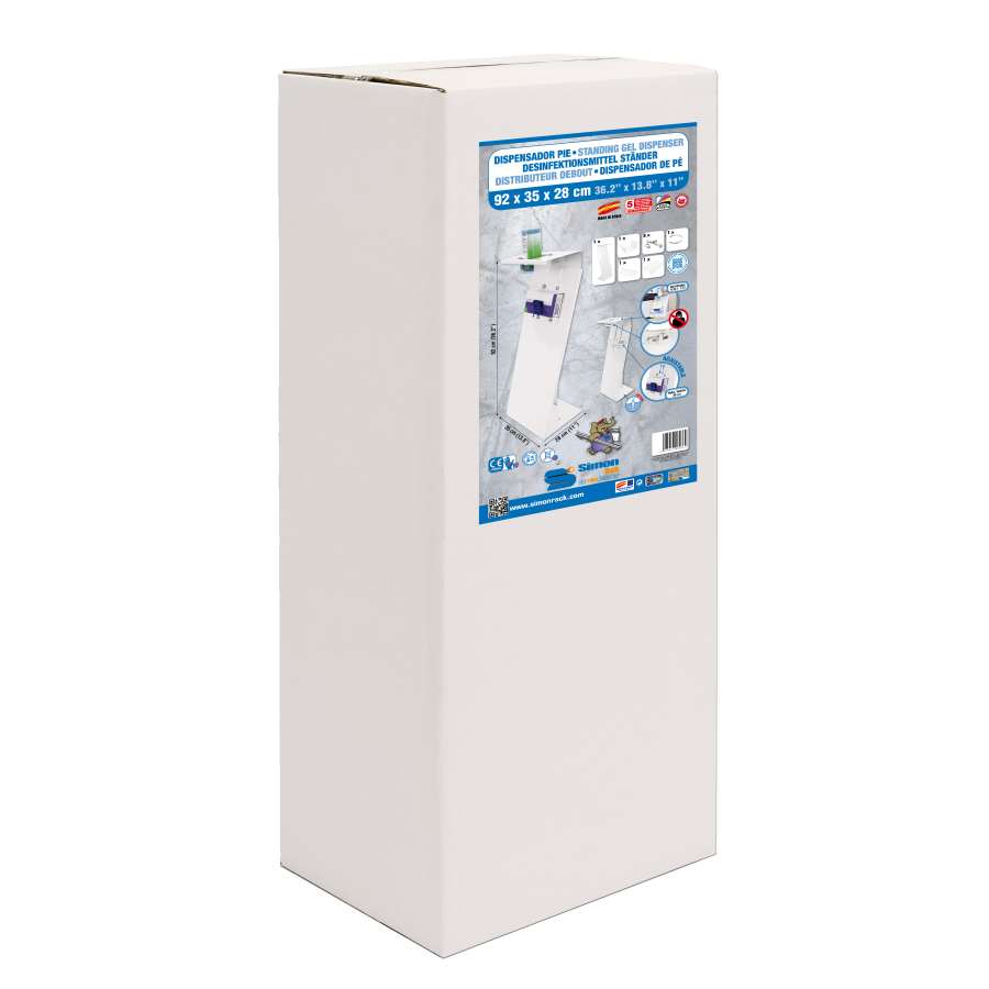 Imagen accesoria del producto**PEANA DISPENSADORA GEL-GUANTES PIE BLANCO