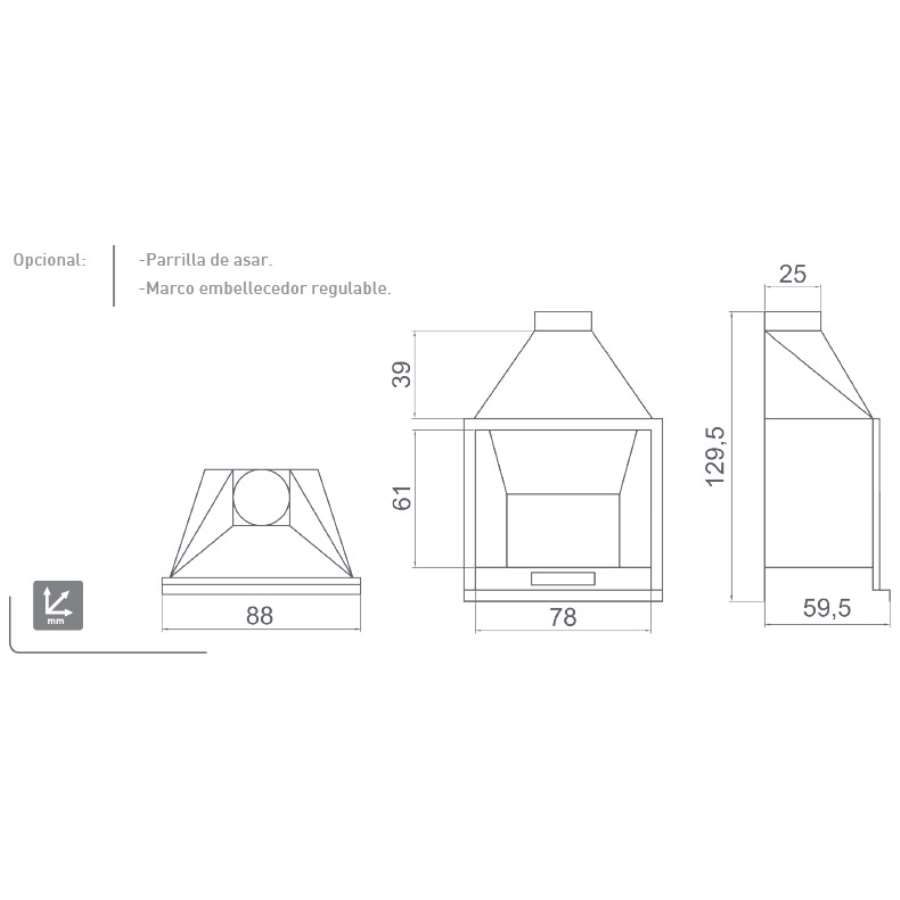 Imagen accesoria del productoCHIMENEA ECONOMIK 80 con puerta