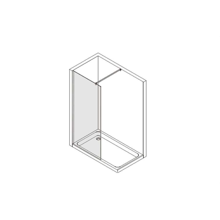 Imagen accesoria del productomampara walk-in n frontal fijo de 100 cm.