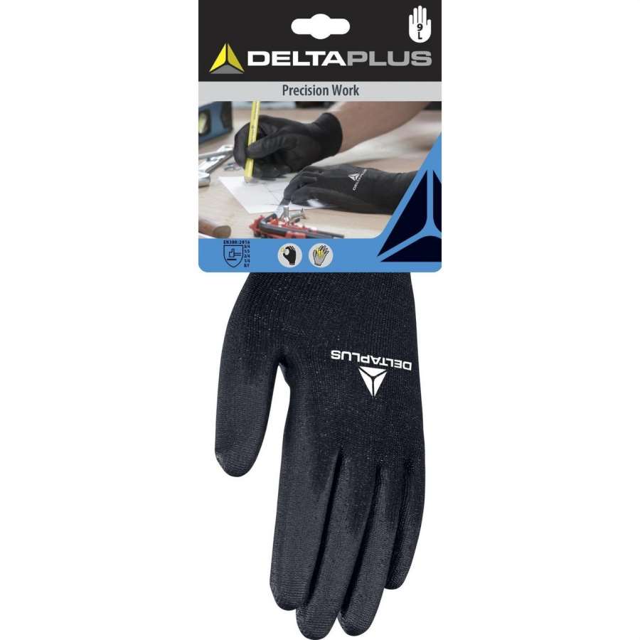 Imagen accesoria del producto**NULO**GUANTE TEJIDO POLIÉSTER/PU NEGRO T10 (Paq. 6uds)