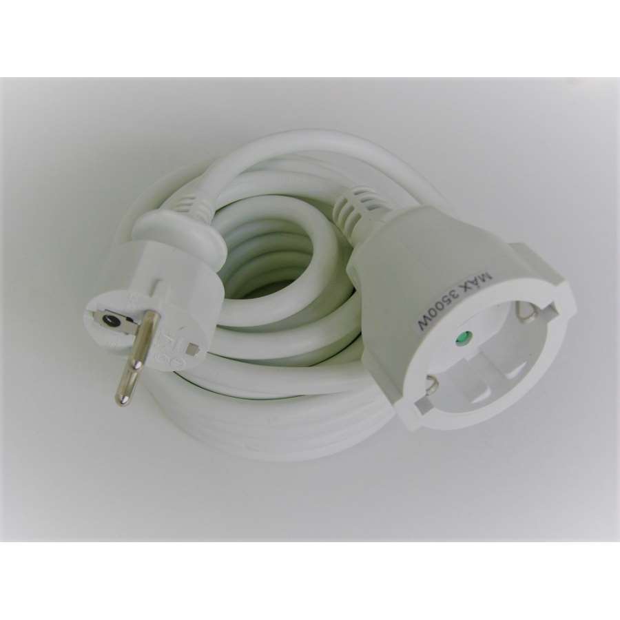 Imagen principal del productoPROLONGADOR 5M MANGUERA REDONDA 3G1,5 Blanca