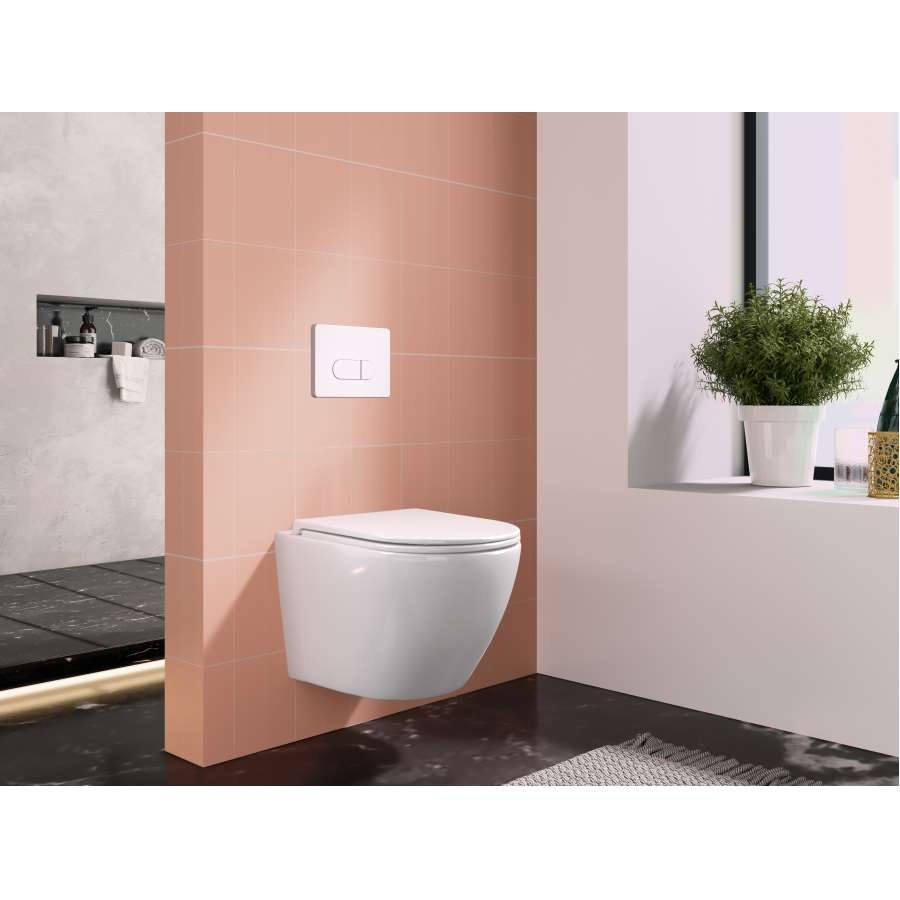 Imagen accesoria del productoPACK INODORO MAGENTA SUSPENDIDO RIMLESS