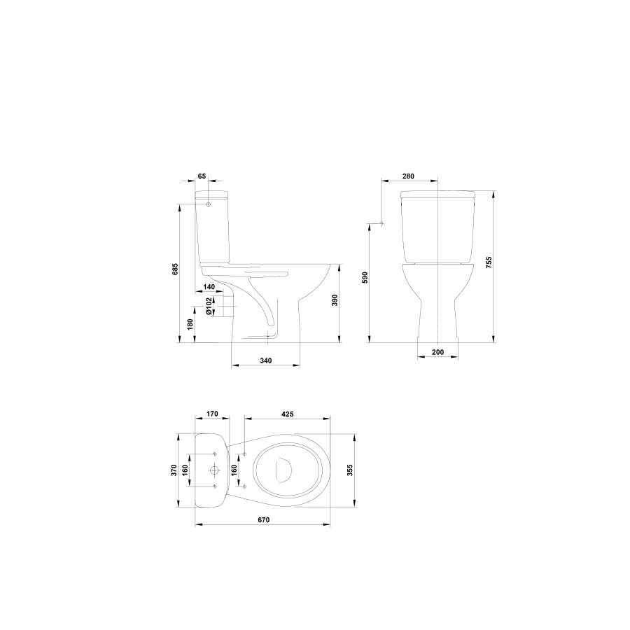 Imagen accesoria del productoTANQUE BAJO LIZZ ALIMENTACION LATERAL BLANCO