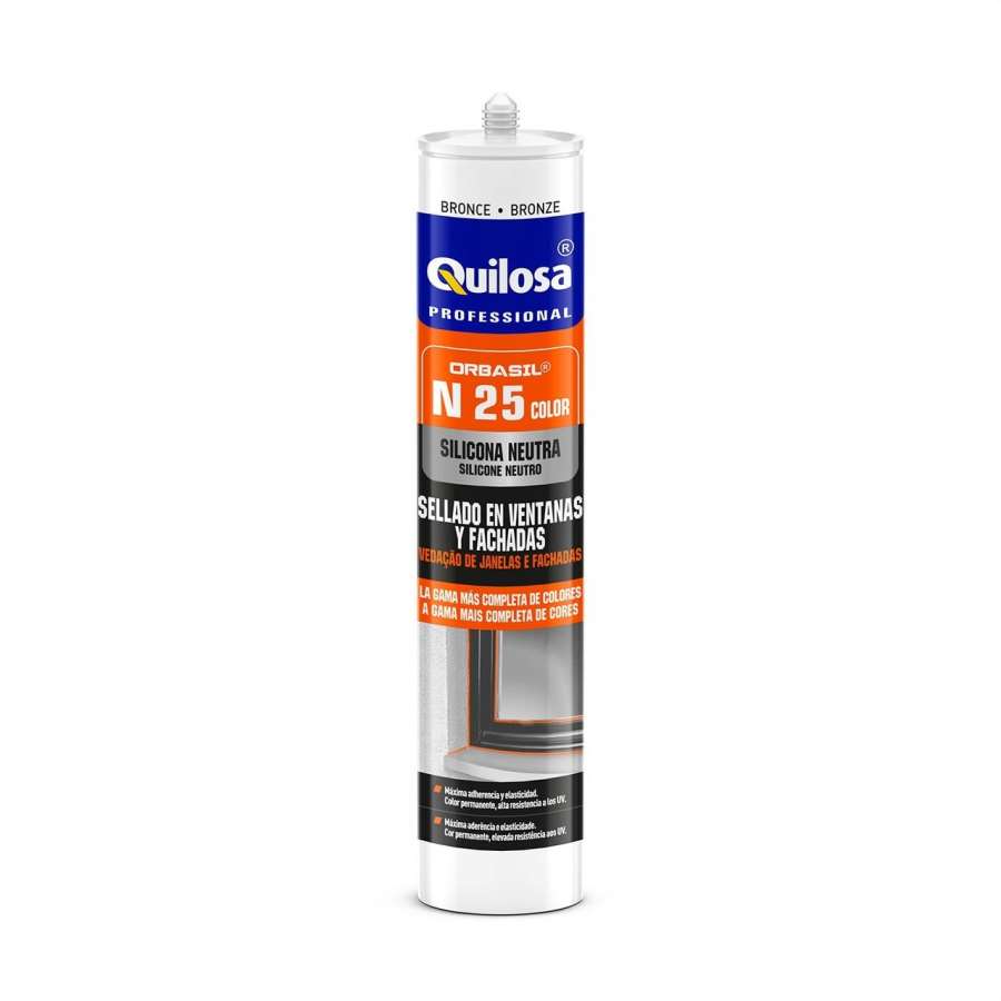 Imagen accesoria del productoSILICONA NEUTRA ORBASIL N-25 VENTANAS PLATA 300ml
