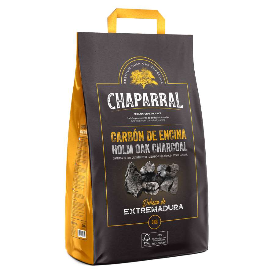 Imagem principal do produtoCARVÃO VEGETAL CHAPARRAL AZINHO 3 KG- FSC 100%