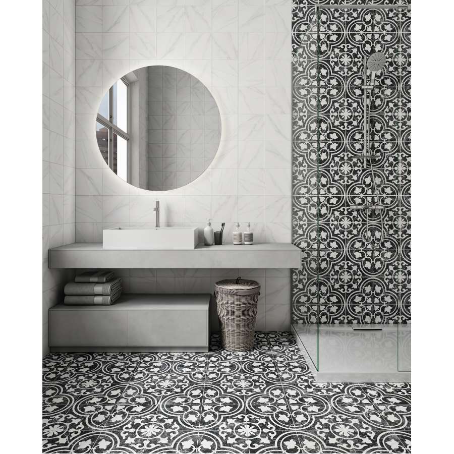 Imagem de acessório do produtoPAVIMENTO PORCELANICO MERZONI ORNATE NIGHT 45,2X45,2