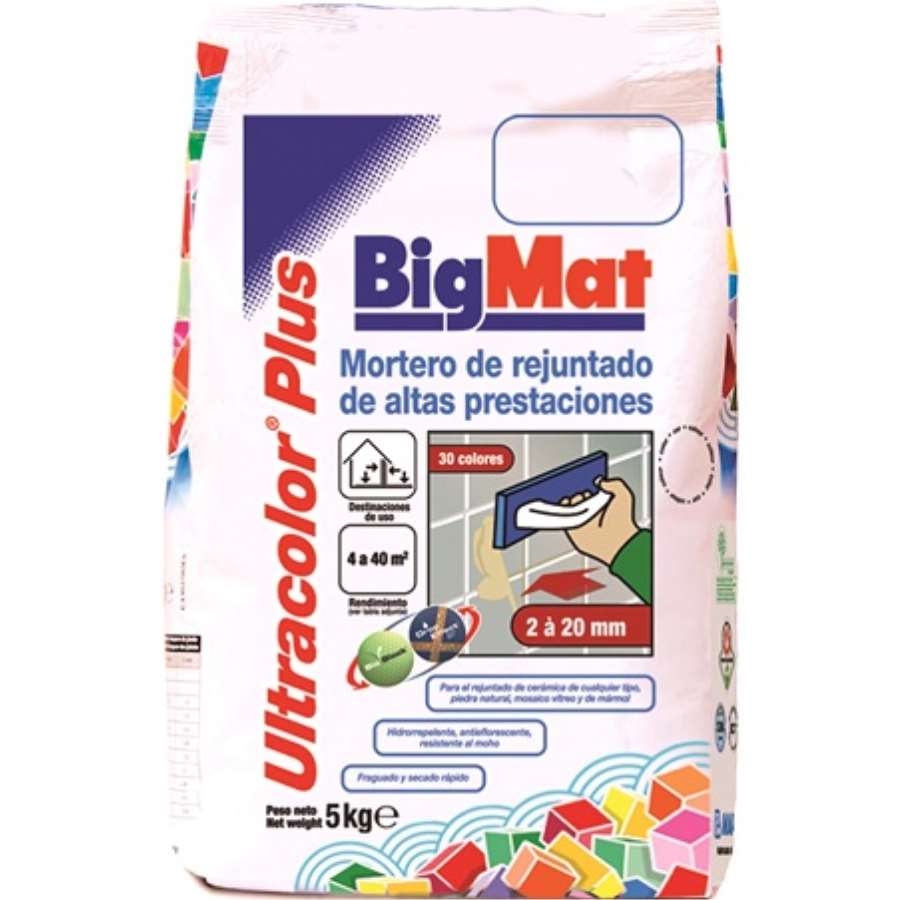 Imagen principal del productoJUNTA ULTRACOLOR BIGMAT 103 ENVASE 5 KG (Color Blanco Luna)