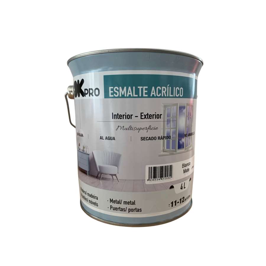 Imagen principal del productoESMALTE OK BLANCO MATE 4LT
